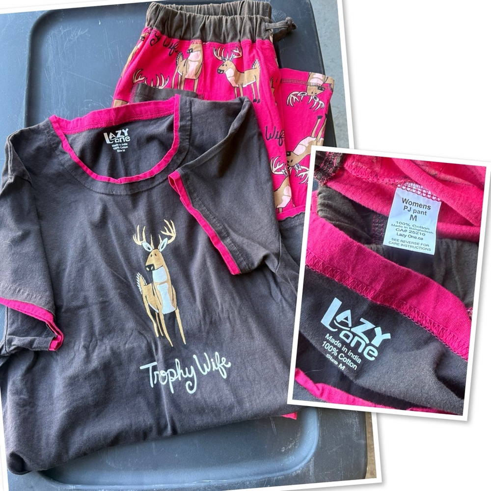 Lazy One Women's Pajama Set sz M